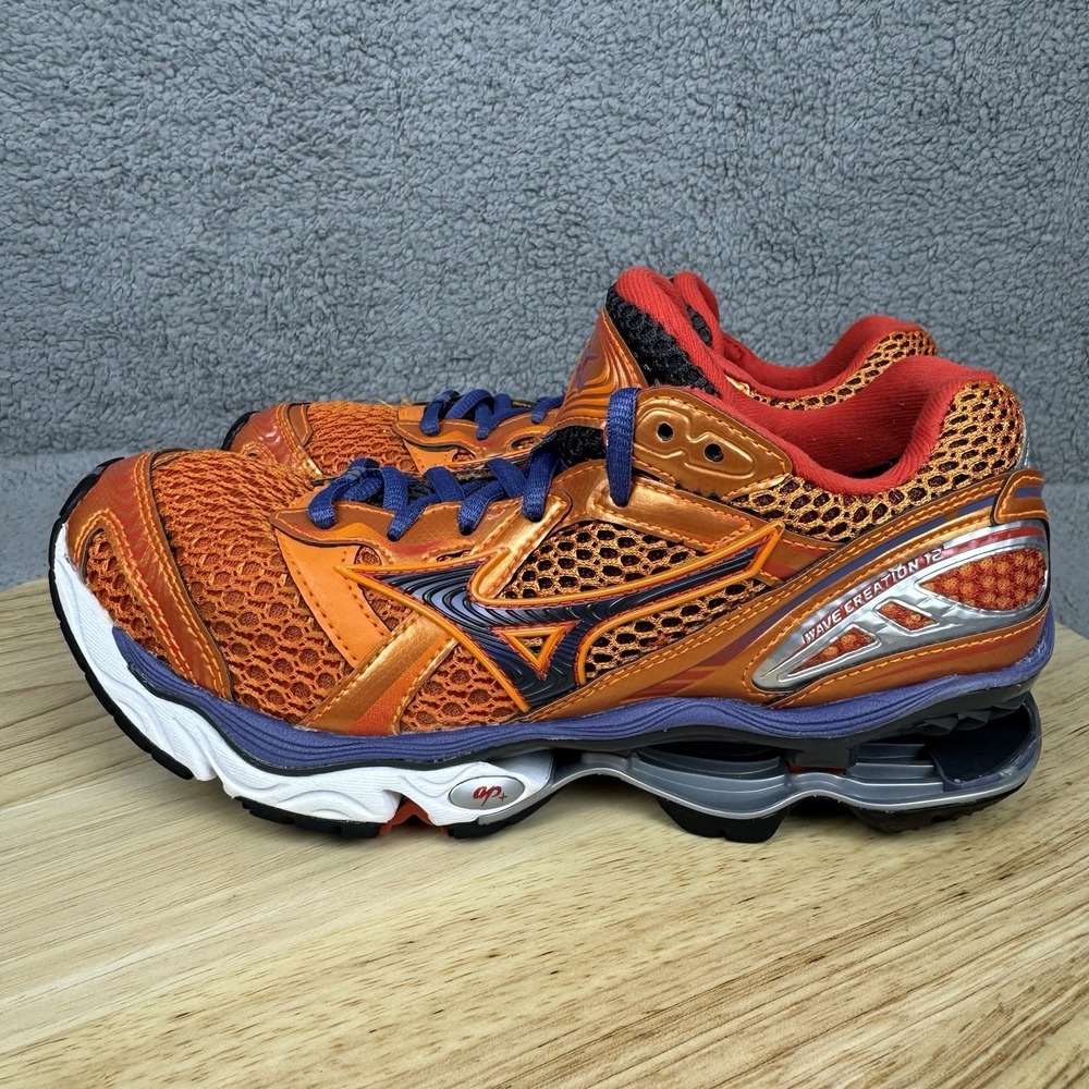Mizuno Wave Creation 12 Womens Size 6.5 Orange Road Running Shoes Sneakers - Picture 4 of 12